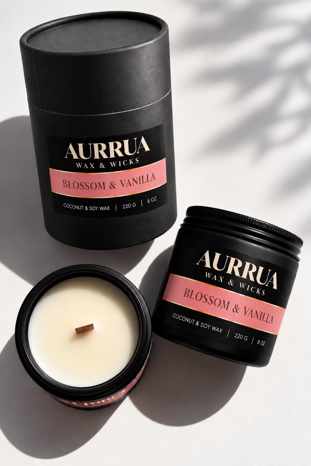 AURRUA Blossom & Vanilla – Signature Scented Candle