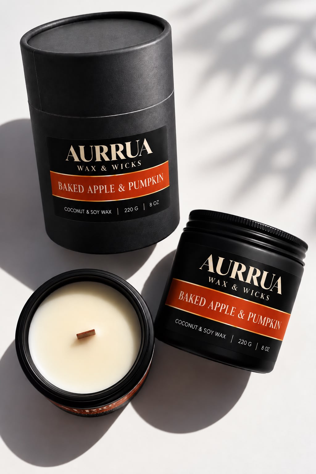 AURRUA Baked Apple & Pumpkin – Signature Scented Candle