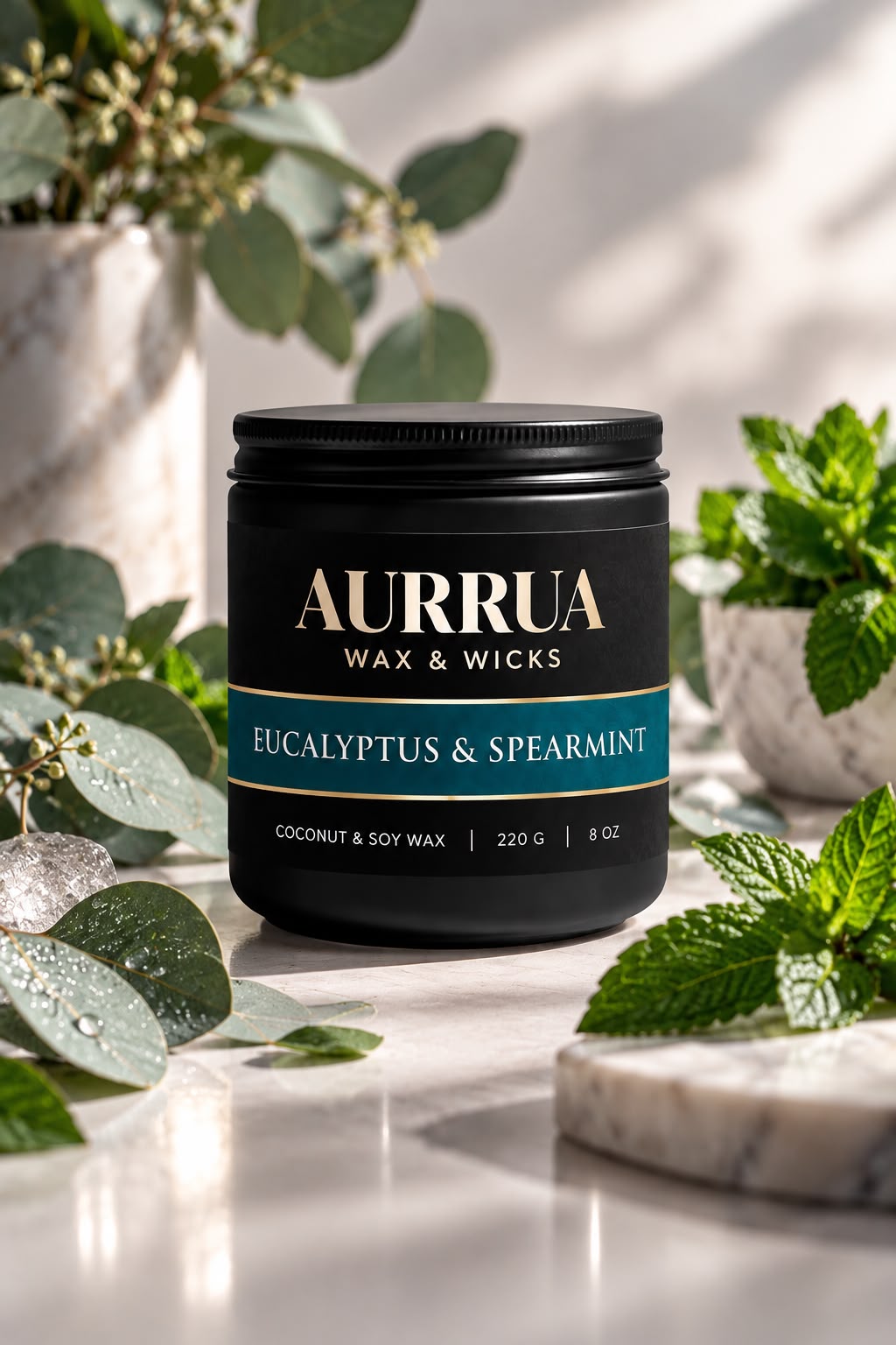AURRUA Eucalyptus & Spearmint – Signature Scented Candle