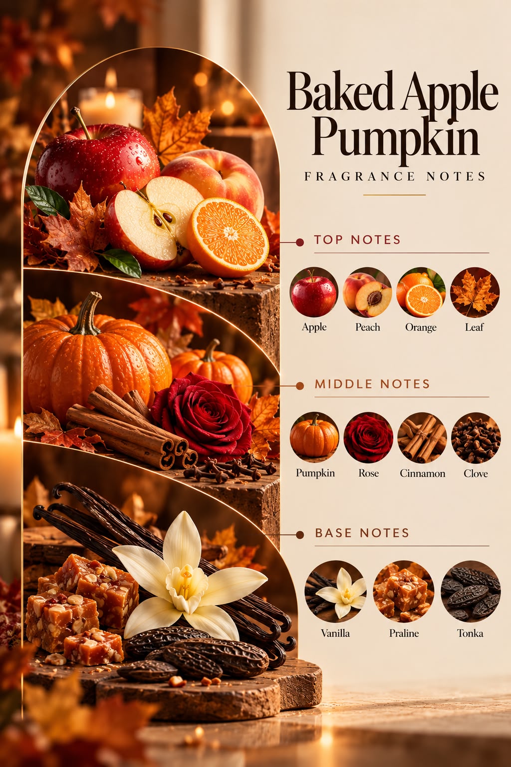 AURRUA Baked Apple & Pumpkin – Mini Scented Candle