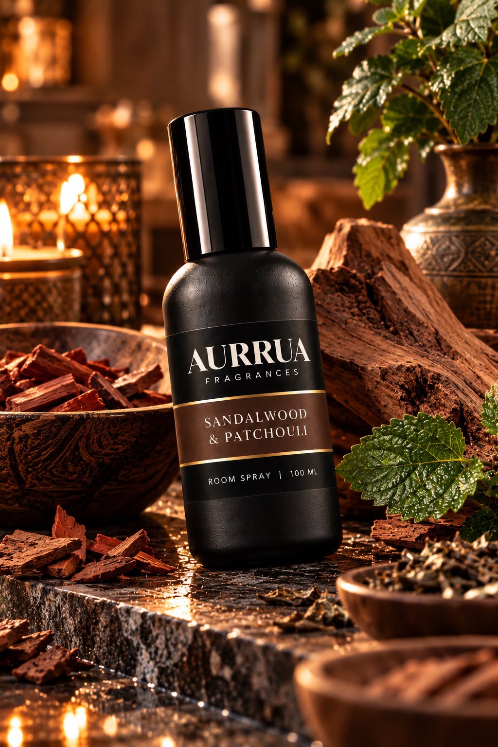 AURRUA Sandalwood & Patchouli – Luxury Room Fragrance