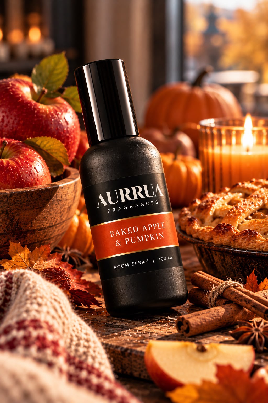 AURRUA Baked Apple & Pumpkin – Luxury Room Fragrance